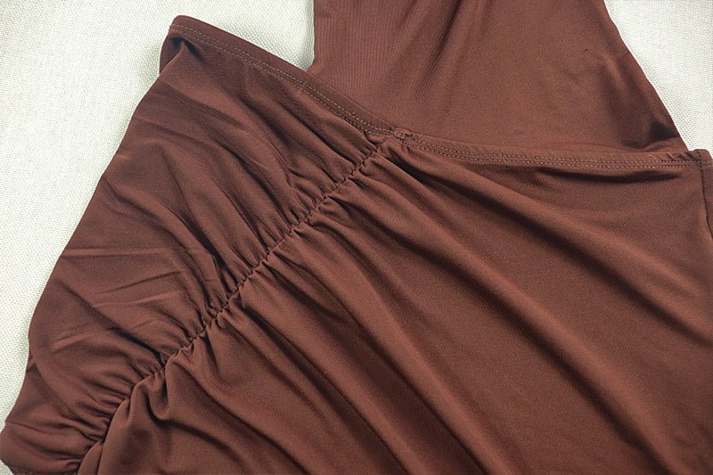 Chic One - Shoulder Asymmetric Maxi Dress - TayDiane