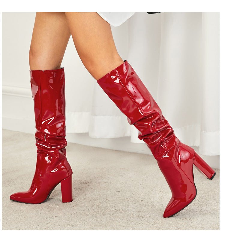 Chic Slouchy Mid - Calf Boots - TayDiane