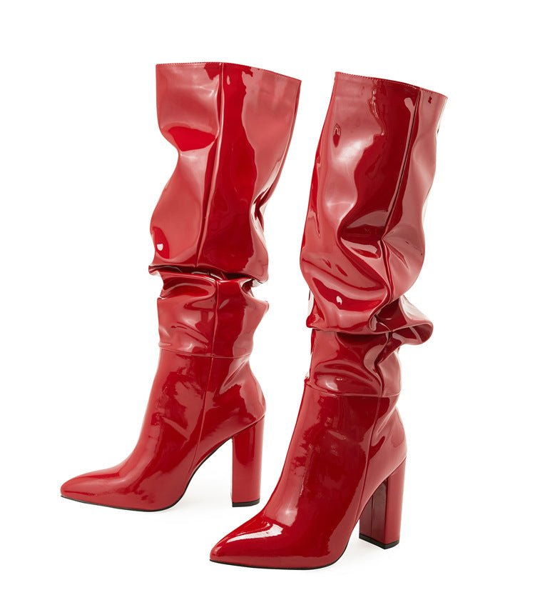 Chic Slouchy Mid - Calf Boots - TayDiane