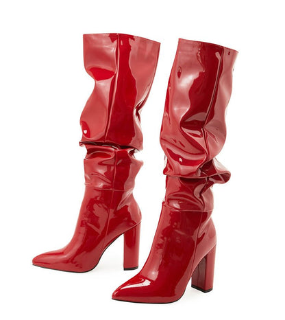 Chic Slouchy Mid - Calf Boots - TayDiane