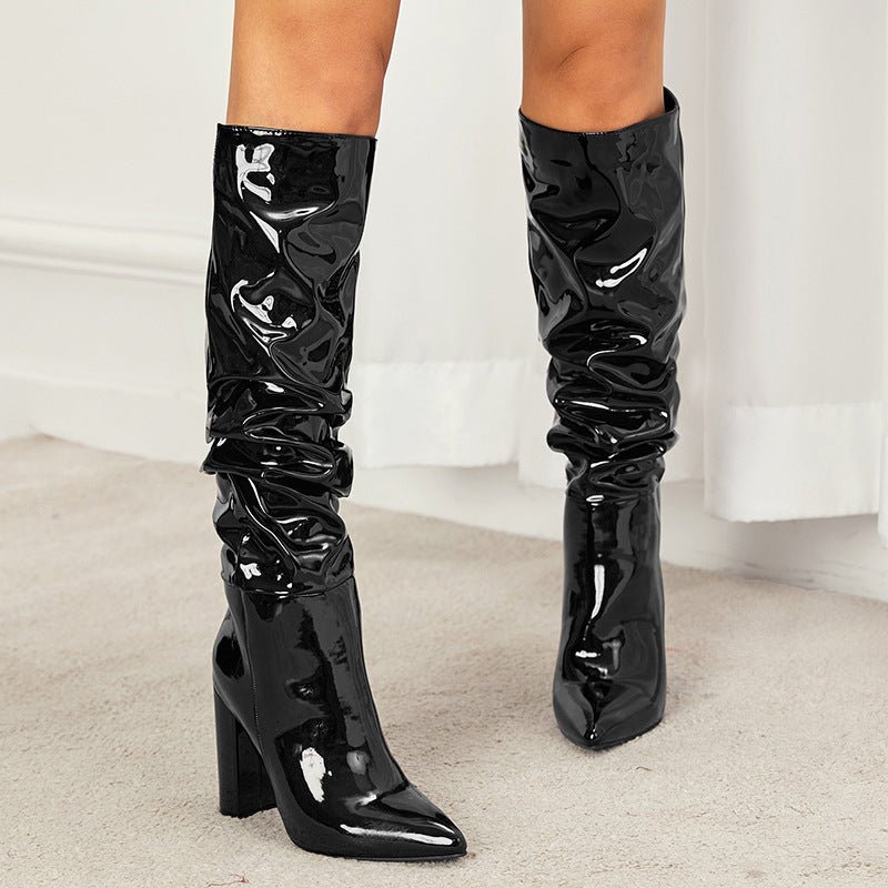 Chic Slouchy Mid - Calf Boots - TayDiane