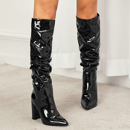 Chic Slouchy Mid - Calf Boots - TayDiane