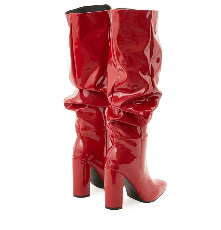 Chic Slouchy Mid - Calf Boots - TayDiane