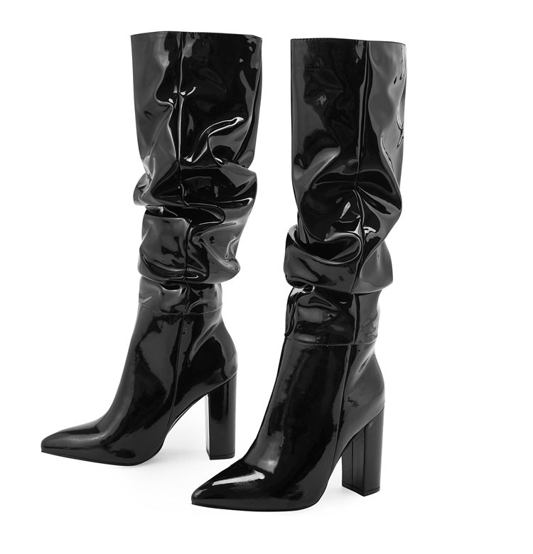 Chic Slouchy Mid - Calf Boots - TayDiane
