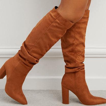 Chic Slouchy Mid - Calf Boots - TayDiane