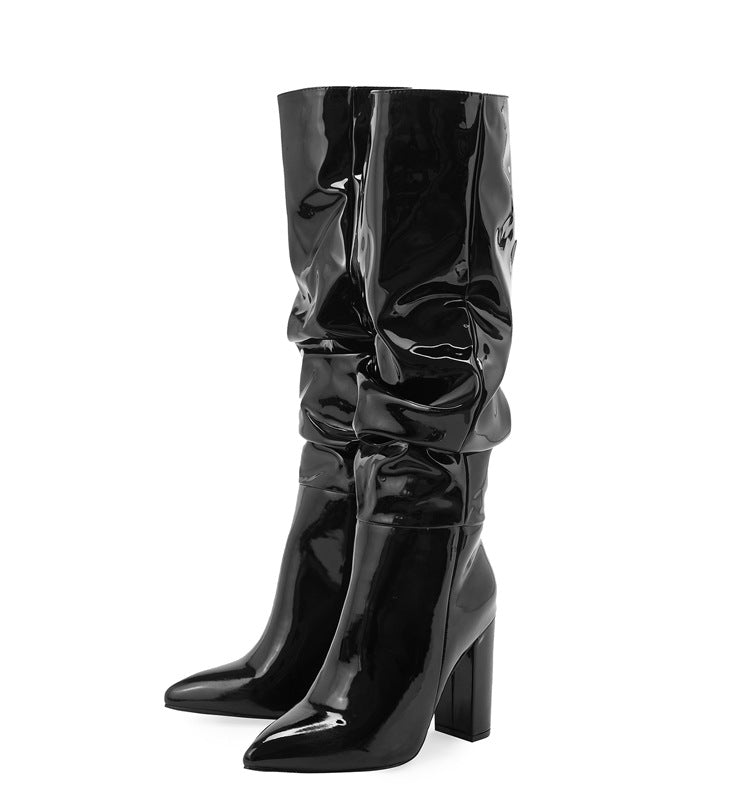 Chic Slouchy Mid - Calf Boots - TayDiane