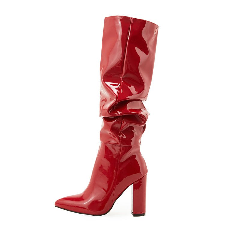 Chic Slouchy Mid - Calf Boots - TayDiane