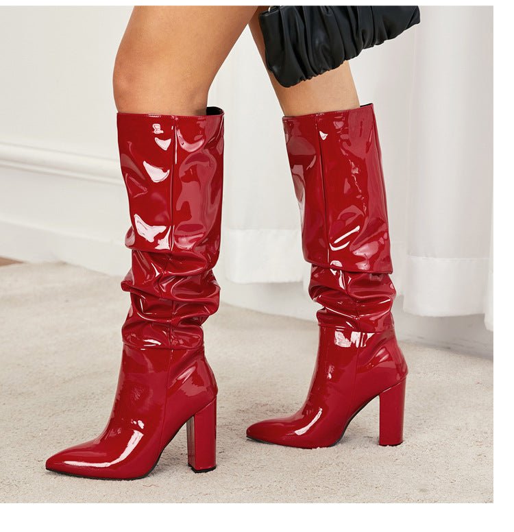 Chic Slouchy Mid - Calf Boots - TayDiane