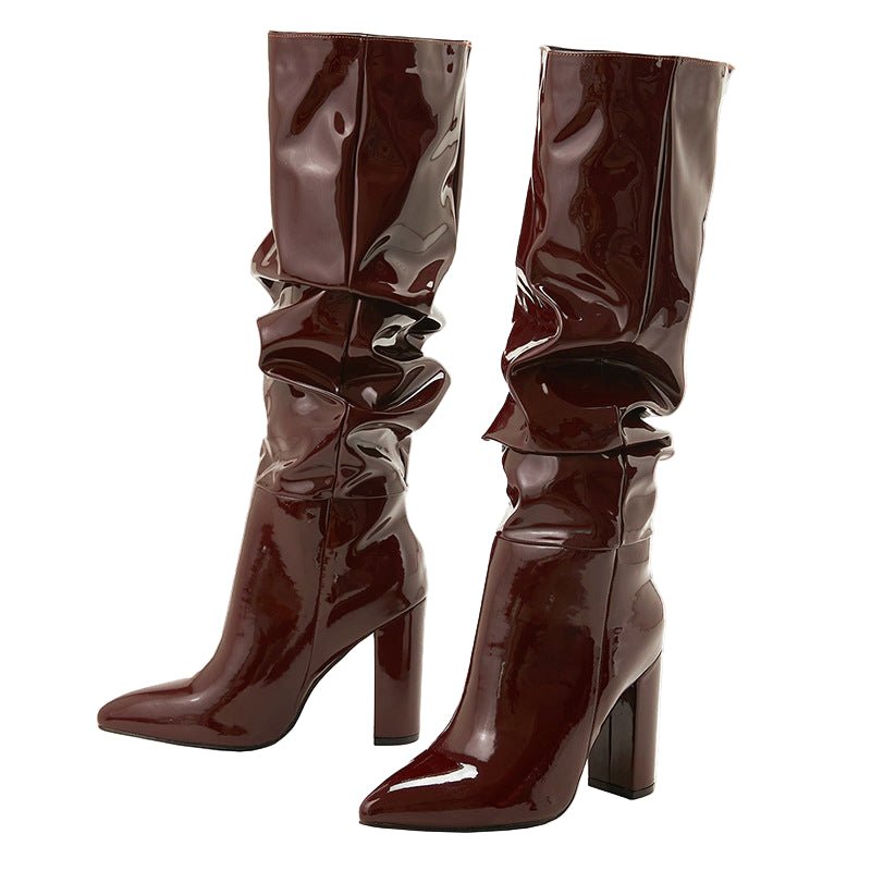 Chic Slouchy Mid - Calf Boots - TayDiane