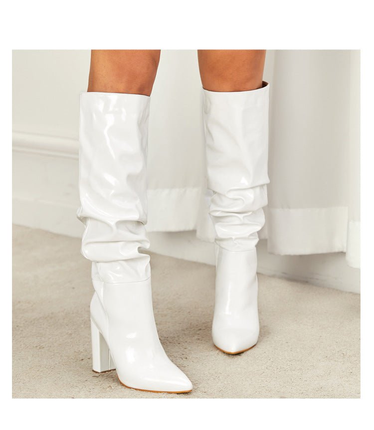 Chic Slouchy Mid - Calf Boots - TayDiane
