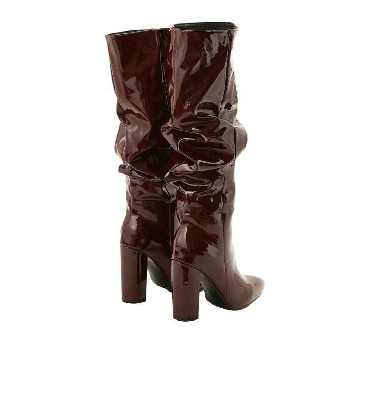 Chic Slouchy Mid - Calf Boots - TayDiane