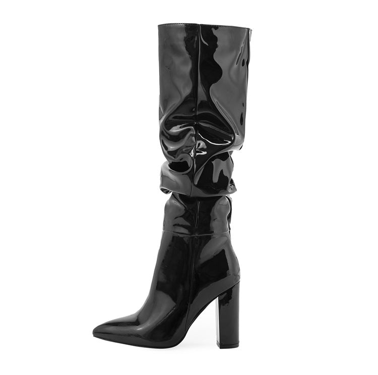 Chic Slouchy Mid - Calf Boots - TayDiane