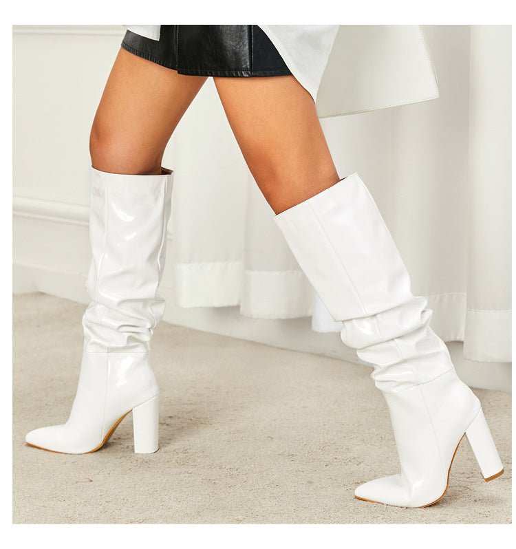 Chic Slouchy Mid - Calf Boots - TayDiane