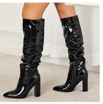 Chic Slouchy Mid - Calf Boots - TayDiane