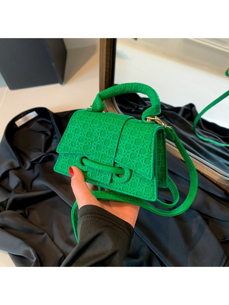 Chic Textured Mini Top Handle Crossbody Bag - Taydiane