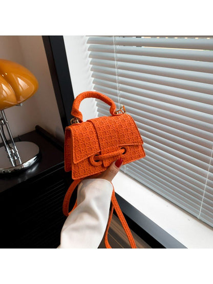 Chic Textured Mini Top Handle Crossbody Bag - Taydiane
