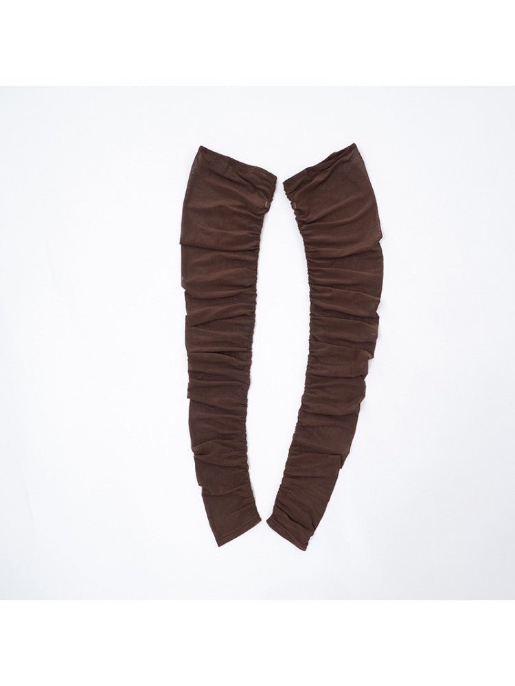 Chocolate Wrap Cropped Mesh Set - TayDiane