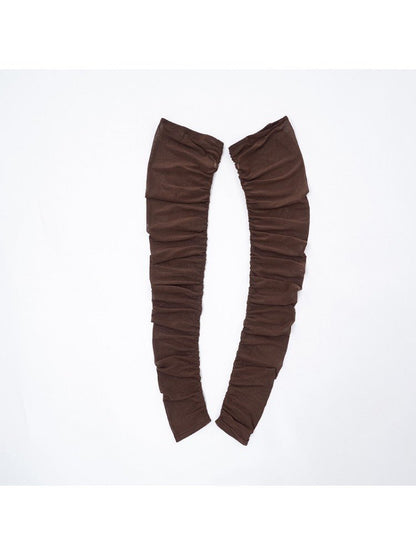 Chocolate Wrap Cropped Mesh Set - TayDiane