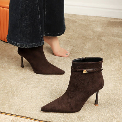 City Nights Pointed Toe Ankle Boots - TayDiane