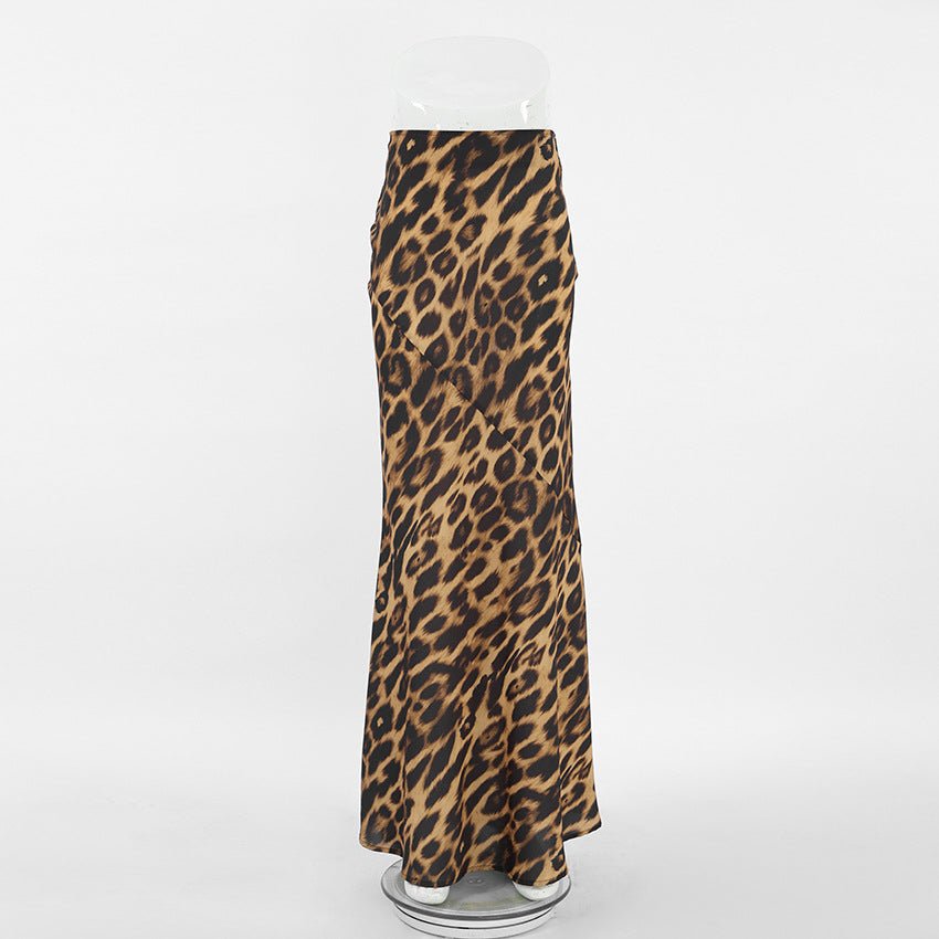 Classic Leopard Print Maxi Skirt - TayDiane