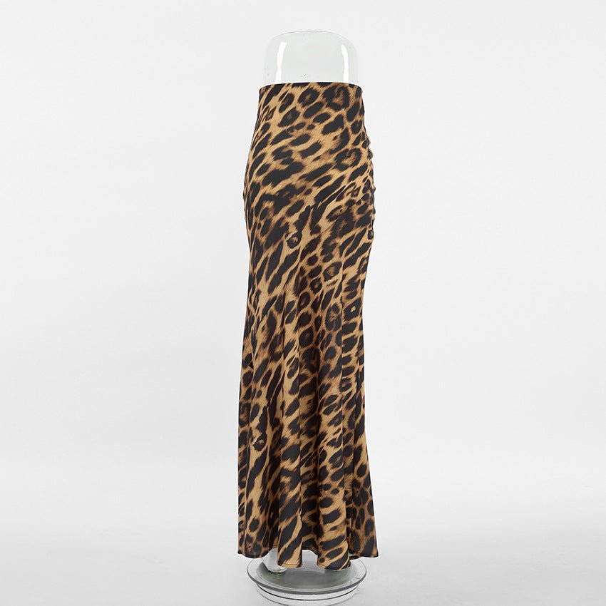 Classic Leopard Print Maxi Skirt - TayDiane