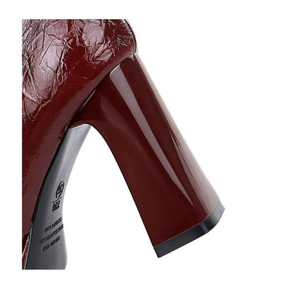 Classic Textured Block - Heel Pumps - TayDiane