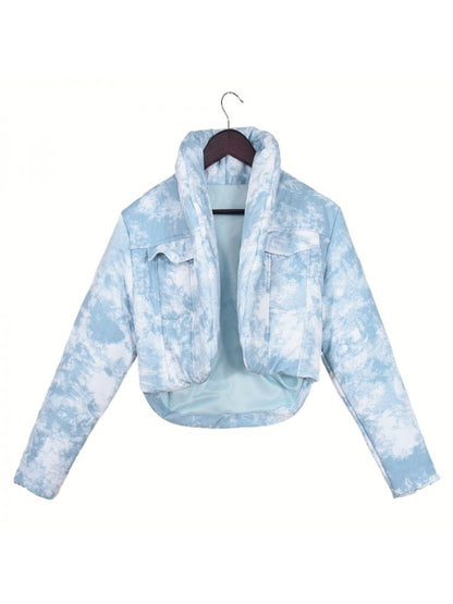 Cloud Blue Winter Puffer Jacket - TayDiane