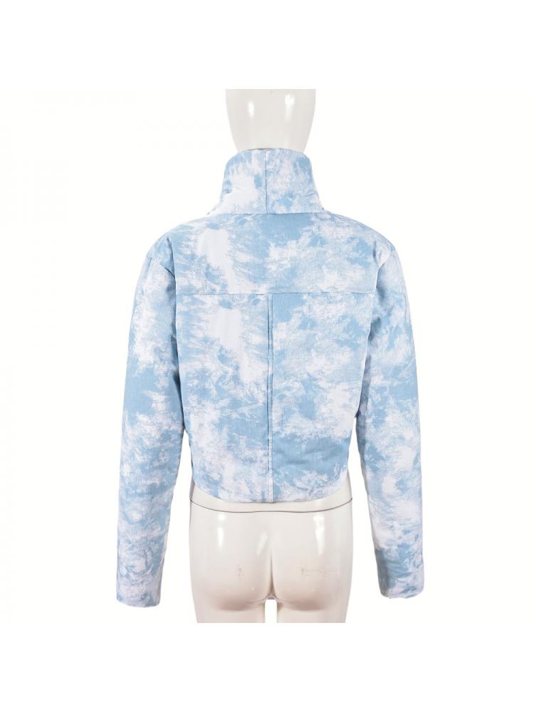 Cloud Blue Winter Puffer Jacket - TayDiane