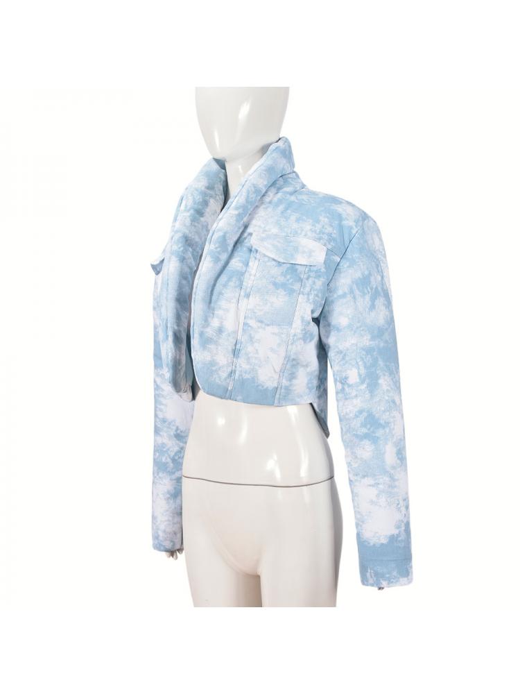 Cloud Blue Winter Puffer Jacket - TayDiane