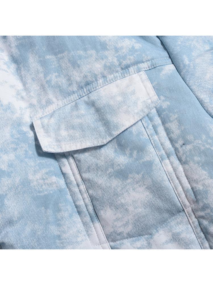 Cloud Blue Winter Puffer Jacket - TayDiane