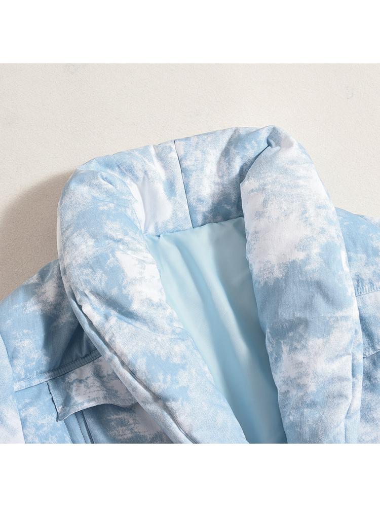 Cloud Blue Winter Puffer Jacket - TayDiane