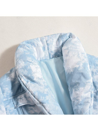 Cloud Blue Winter Puffer Jacket - TayDiane