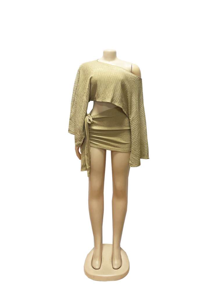 Coastal Muse Draped Skirt Set - Taydiane