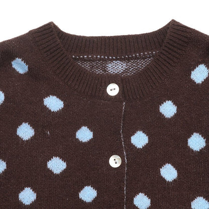Coffee Break Polka Dot Cardigan - Taydiane