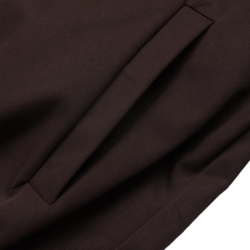 Coffee Brown Bomber Jacket - Taydiane