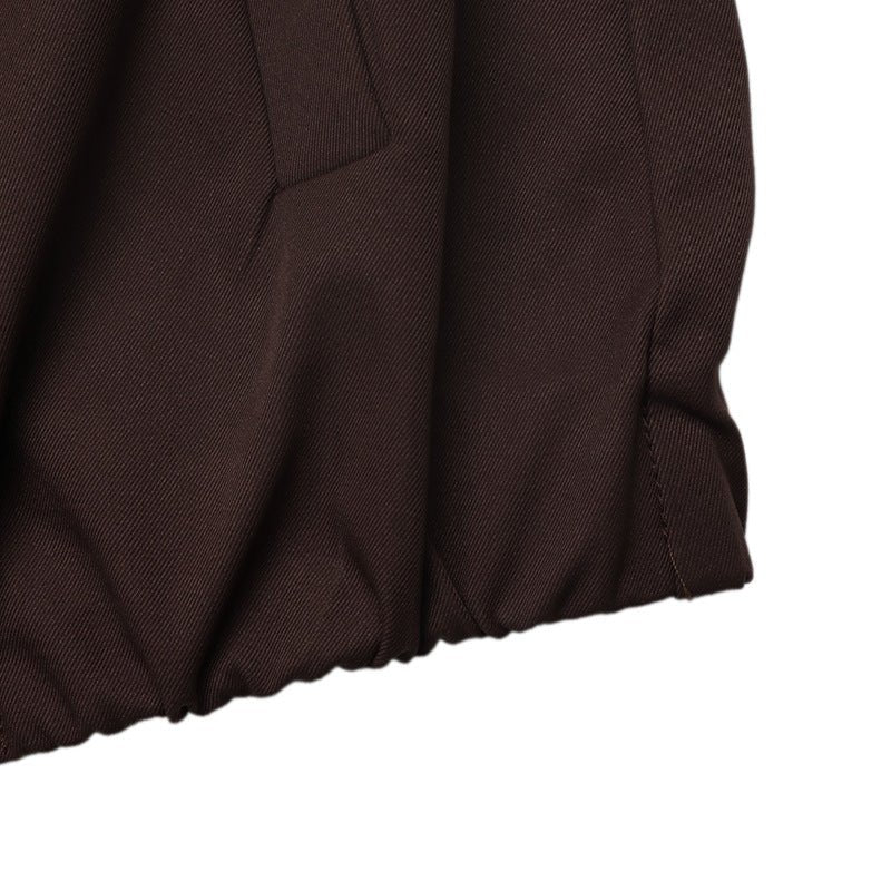 Coffee Brown Bomber Jacket - Taydiane