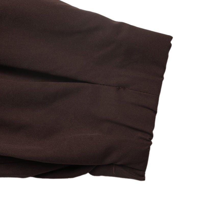 Coffee Brown Bomber Jacket - Taydiane
