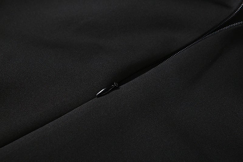 Collared Slim Fit Long Sleeve Dress with Waist Tie - TayDiane