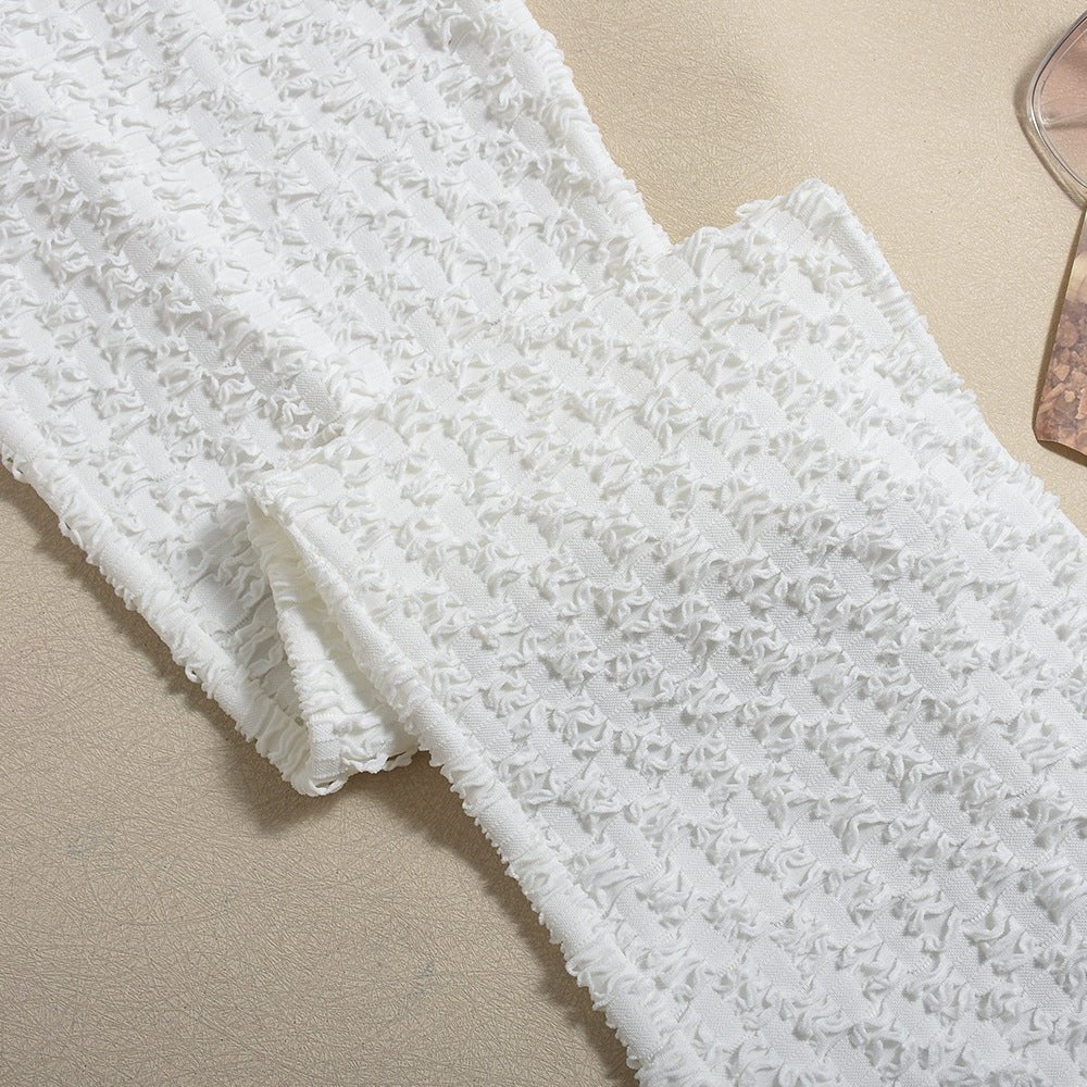 Comfortable White Halter Pants Set - TayDiane