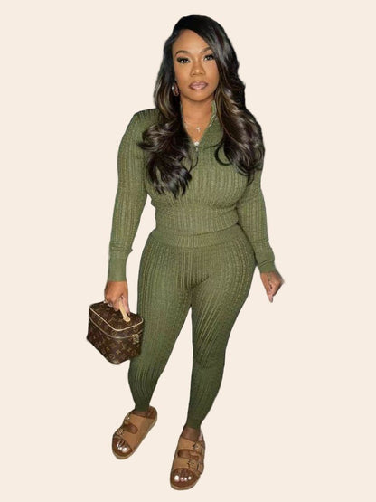 Cozy Chic Knitted Sweater Set - TayDiane