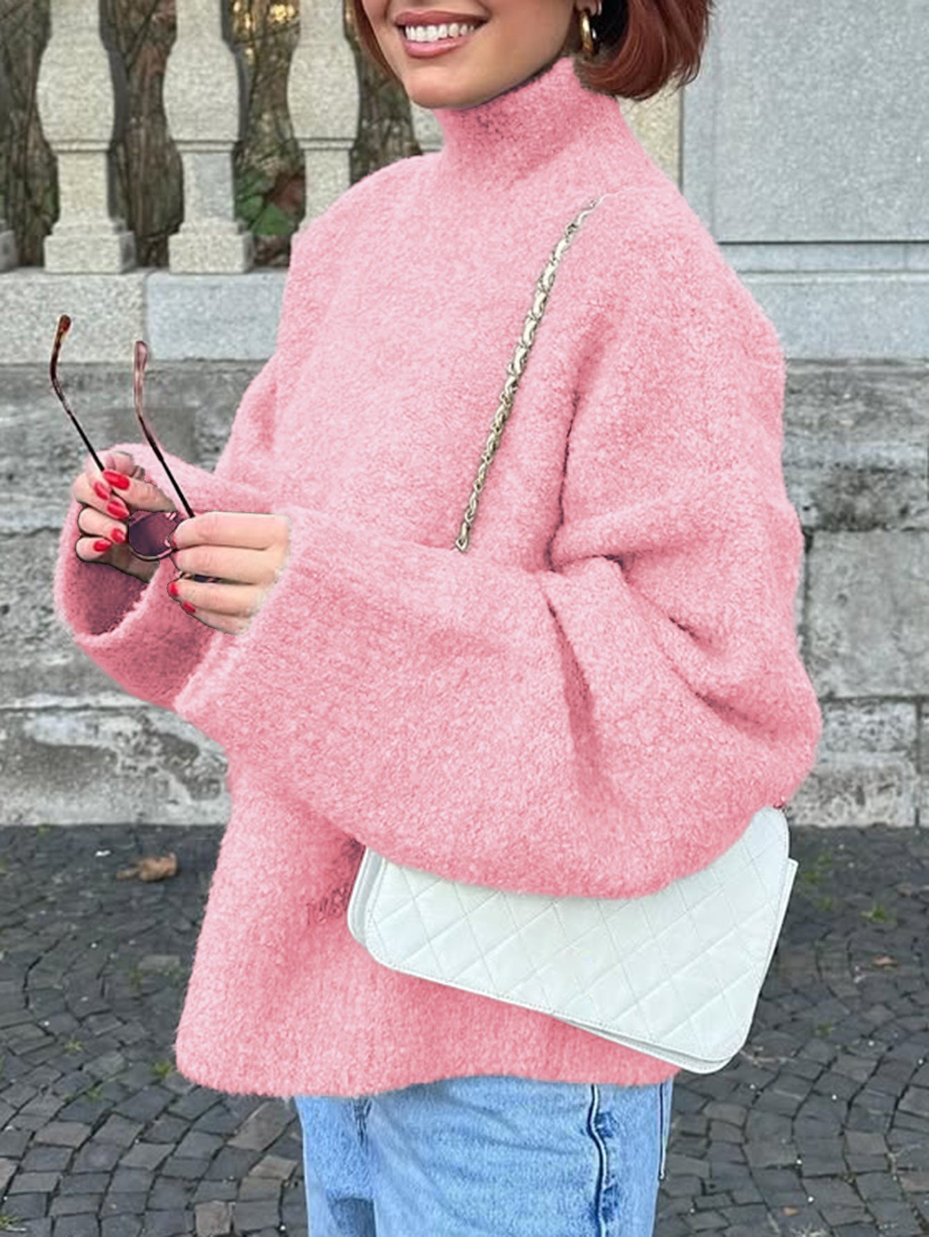 Cozy Oversized Turtleneck Sweater - TayDiane