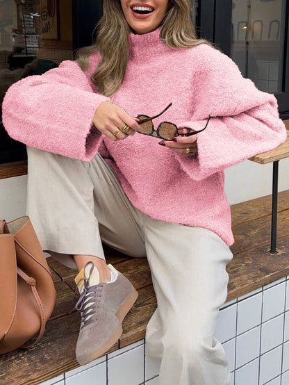 Cozy Oversized Turtleneck Sweater - TayDiane