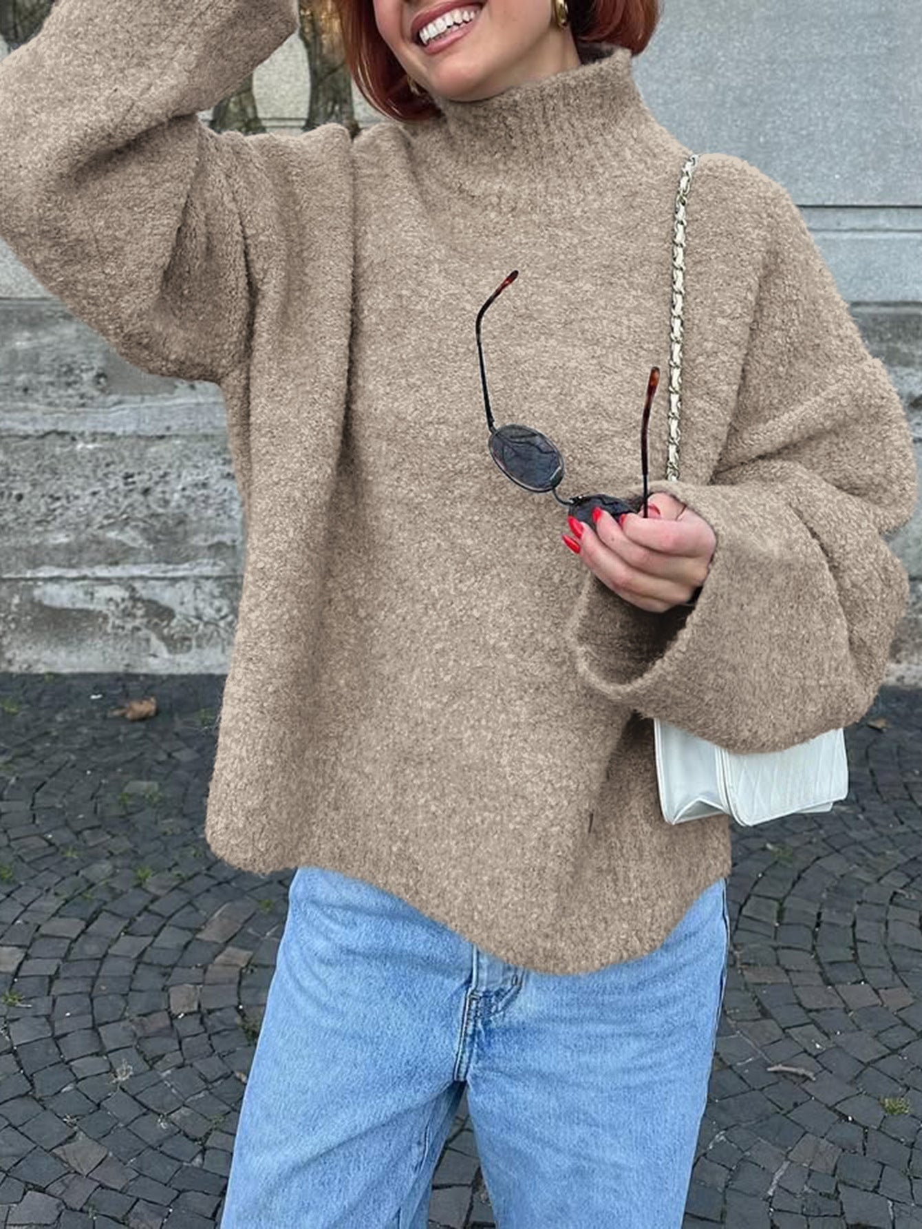 Cozy Oversized Turtleneck Sweater - TayDiane