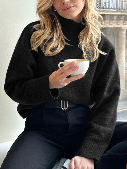 Cozy Oversized Turtleneck Sweater - TayDiane
