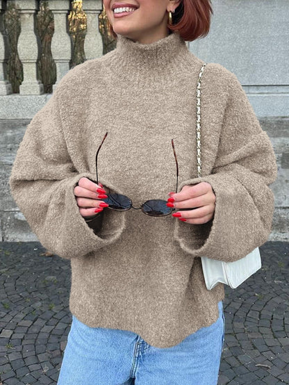 Cozy Oversized Turtleneck Sweater - TayDiane