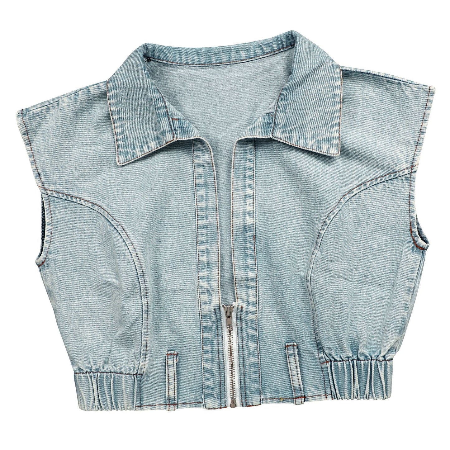 Crop Top and Pants Denim Set - TayDiane