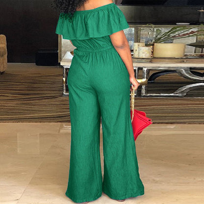 Curvy Off the Shoulder Jumpsuit - TayDiane