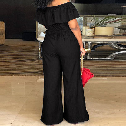 Curvy Off the Shoulder Jumpsuit - TayDiane