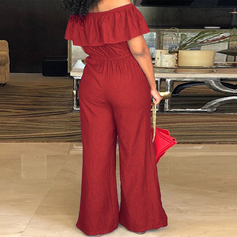 Curvy Off the Shoulder Jumpsuit - TayDiane