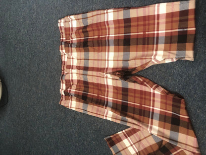 Curvy Plaid And Checkered Flare Leg Pants - TayDiane